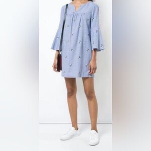 Trina Turk- Striped Shift‎ Embroidered Bumblebee Dress- Size 0- Like New!!!!